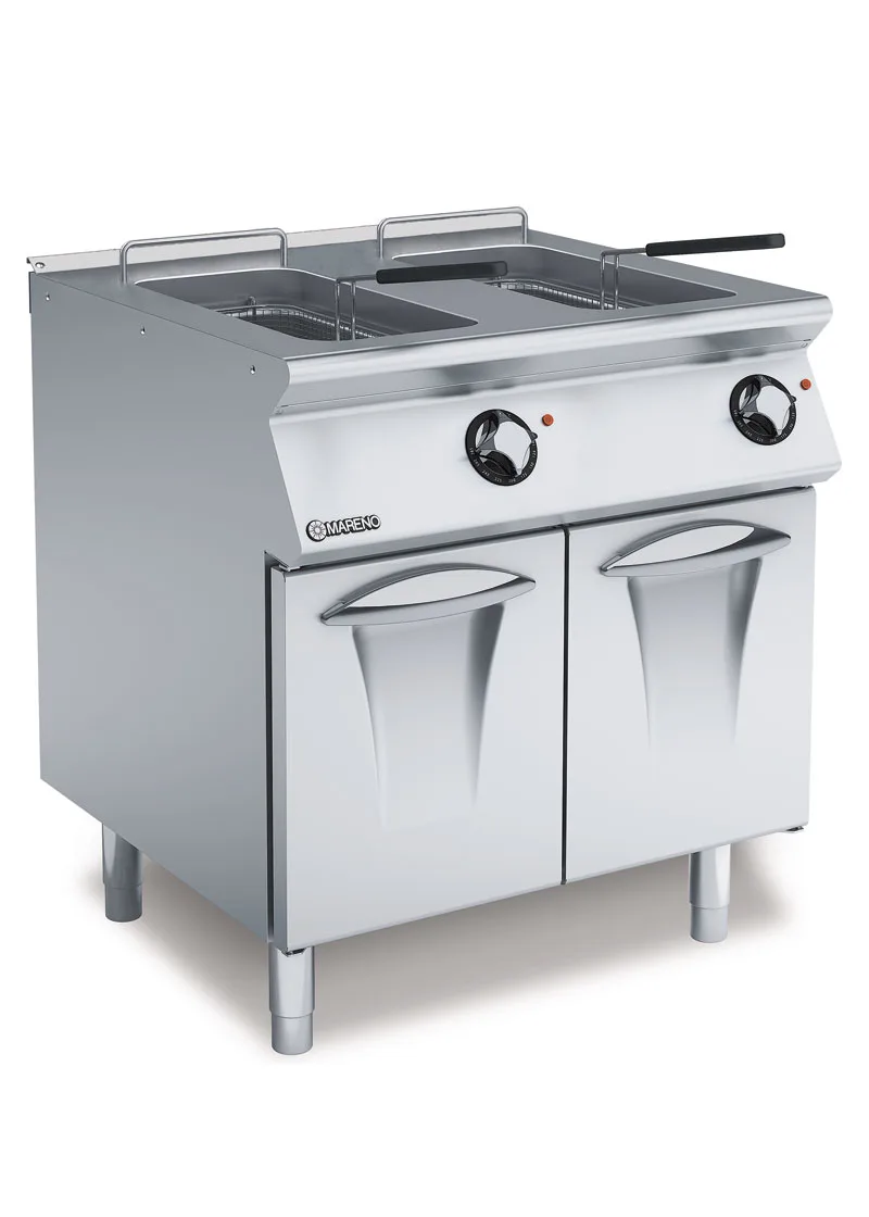 700er Serie Doppelwannen Elektrofriteuse 15+15 L 80×73×87 cm - FR78E15A