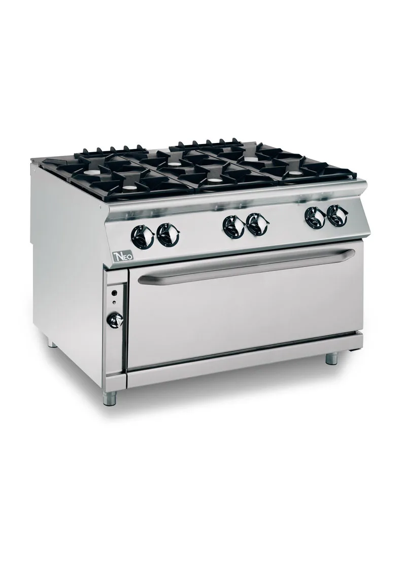 Серия 900 6-горелочная газовая плита с духовкой 120×90×87 см - PC912GFGM