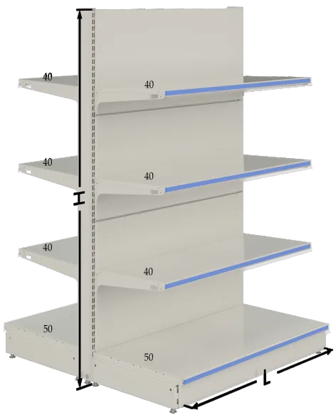 Doppelseitige Mittelbau-Gondel PSF-COGU-5001000-2 500×1000×1400