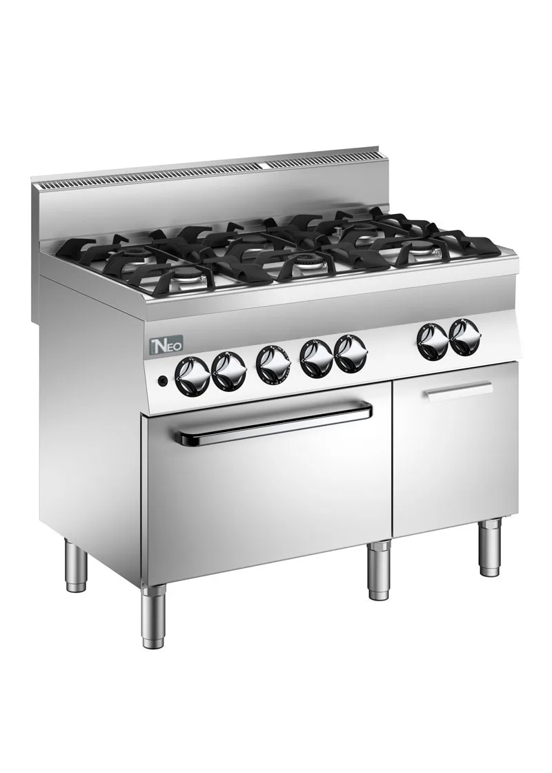 Серия 600 Газовая плита с 6 открытыми конфорками и духовкой 110×65×87 см – C6FG11G