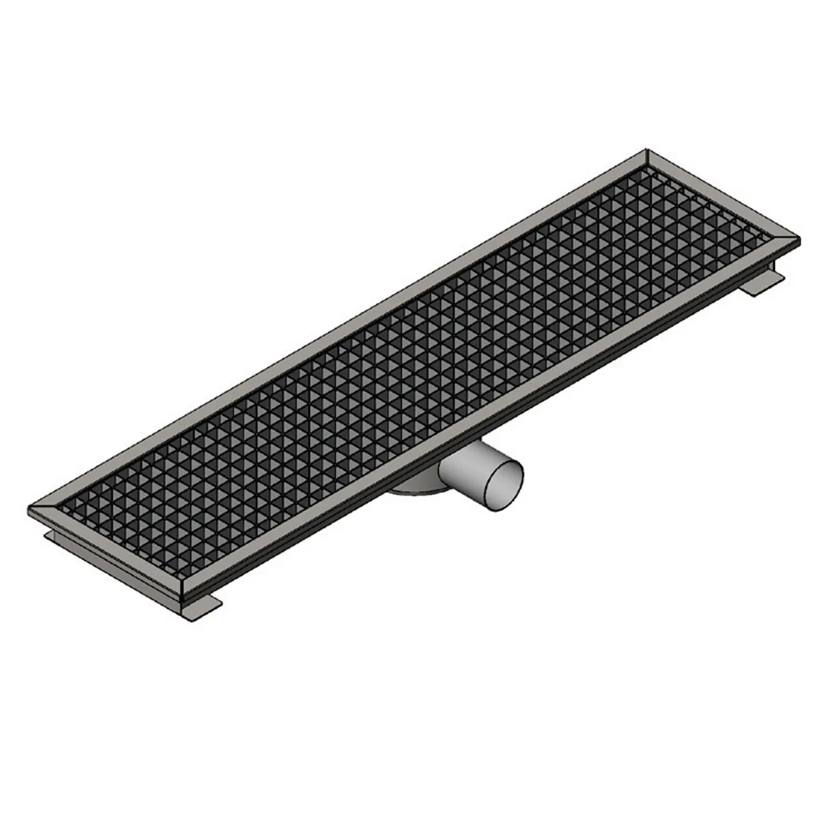 Floor Drain 7961.04929.1O2 – 490×290 mm, Centre Siphon, Right Outlet