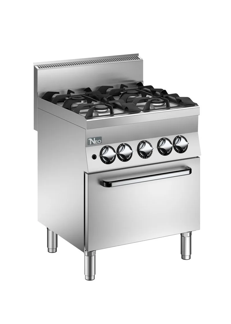 600 Серия газовая плита с 4 открытыми конфорками и электрической духовкой 70×65×87 см – C6FES7G