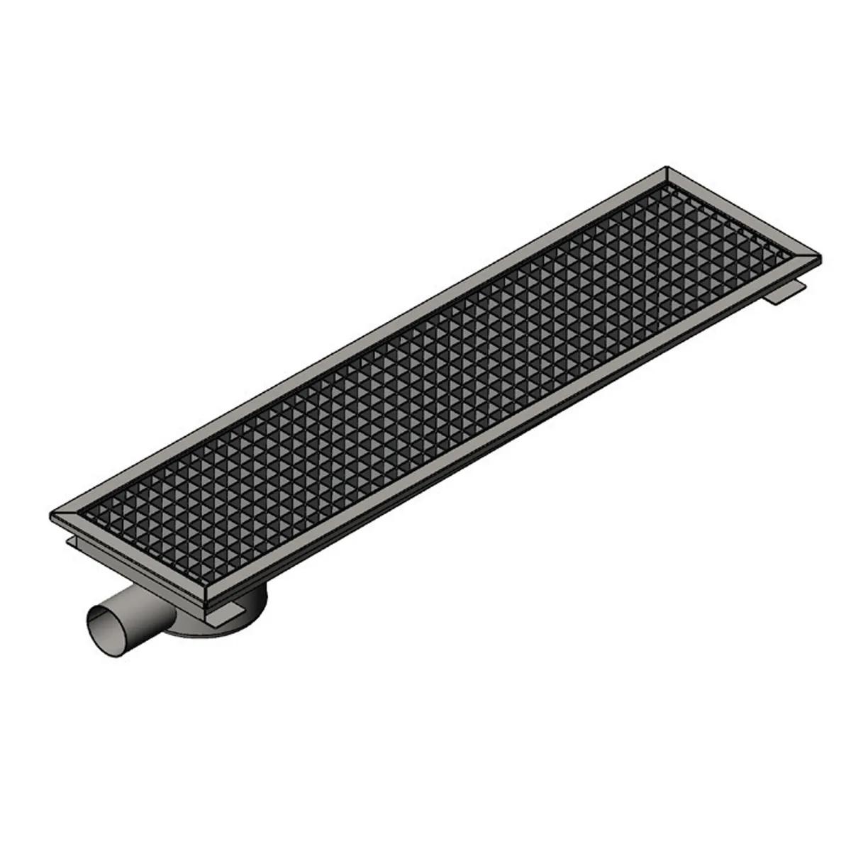 Floor Drain 7961.04929.5Y3 – 490×290 mm Stainless Steel Pan with Side Outlet