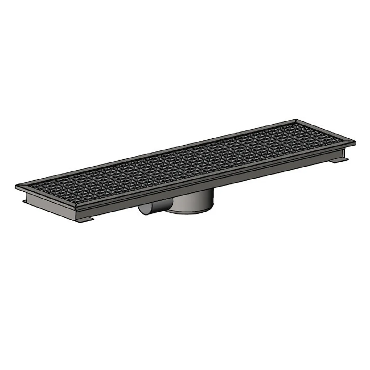 Floor Drain 7961.02929.7O3 – 290×290 mm Middle Siphon, Front Outlet