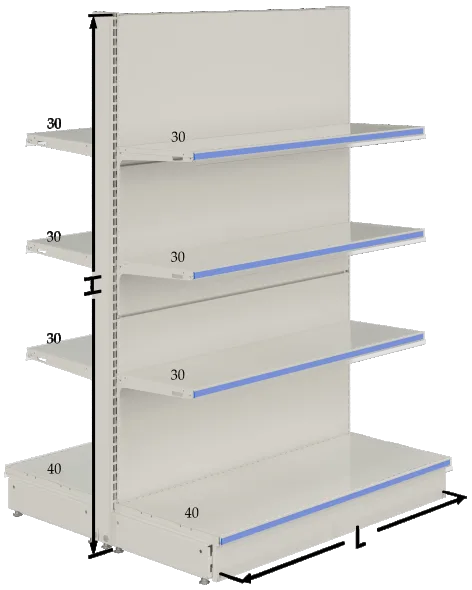 Doppelseitige Mittelgondel-Einheit PSF-COGU-4001000-2 400×1000×1400